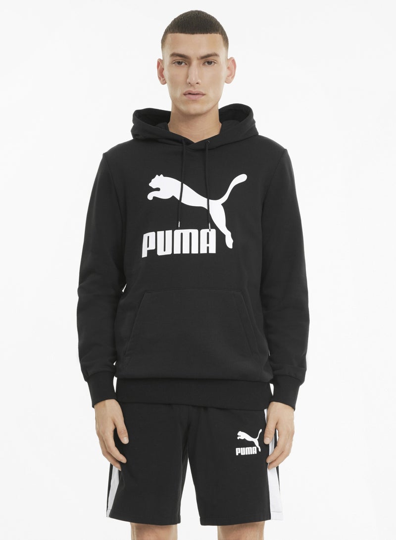 PUMA Classics Logo Mens Black Hoodie - Image 1